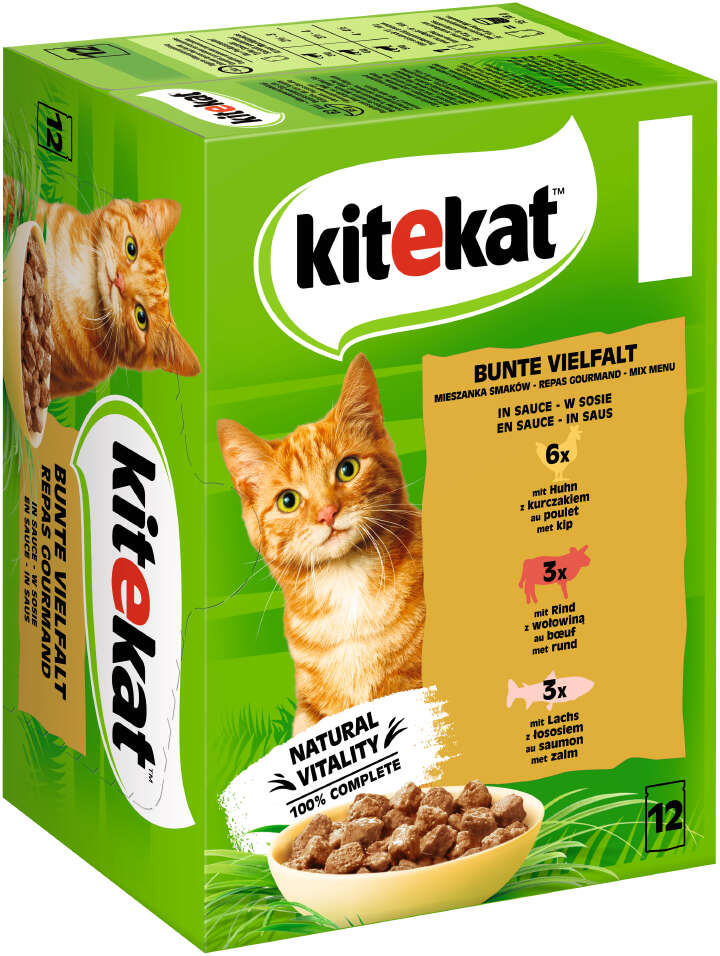 Kitekat Katzen-Nassfutter Bunte Vielfalt in Sauce